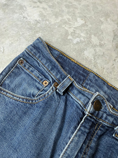 Levi's 525 Bootcut Jeans XXS 27/32 dunkelblau hellblau Washed Herren Jeans (XXS)