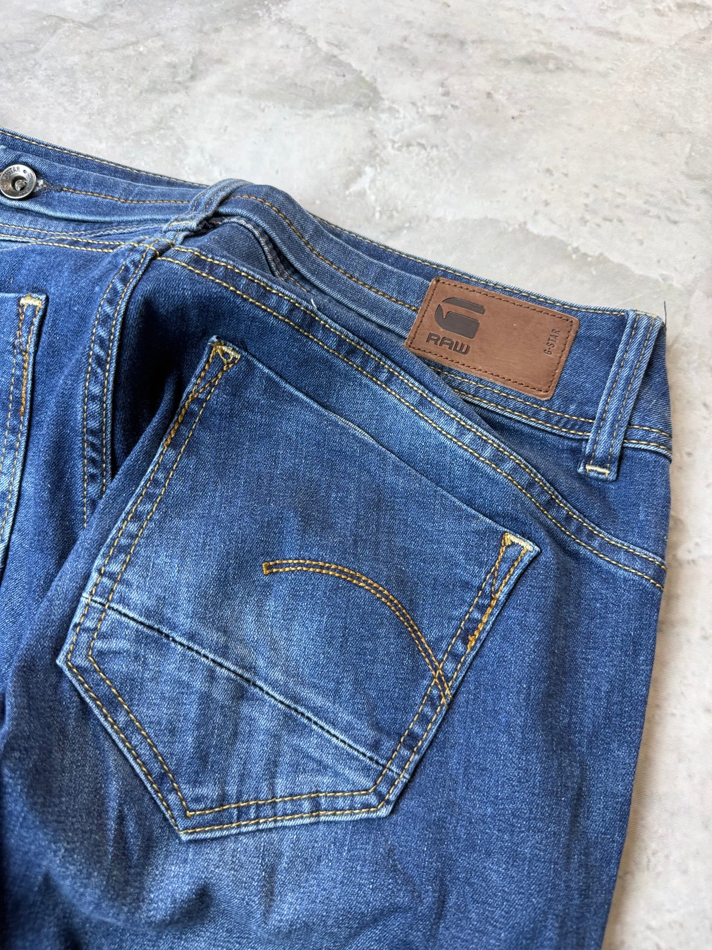 G-Star RAW Midge Bootcut Jeans Unisex S 31/34 dunkelblau Washed Herren Jeans (S)