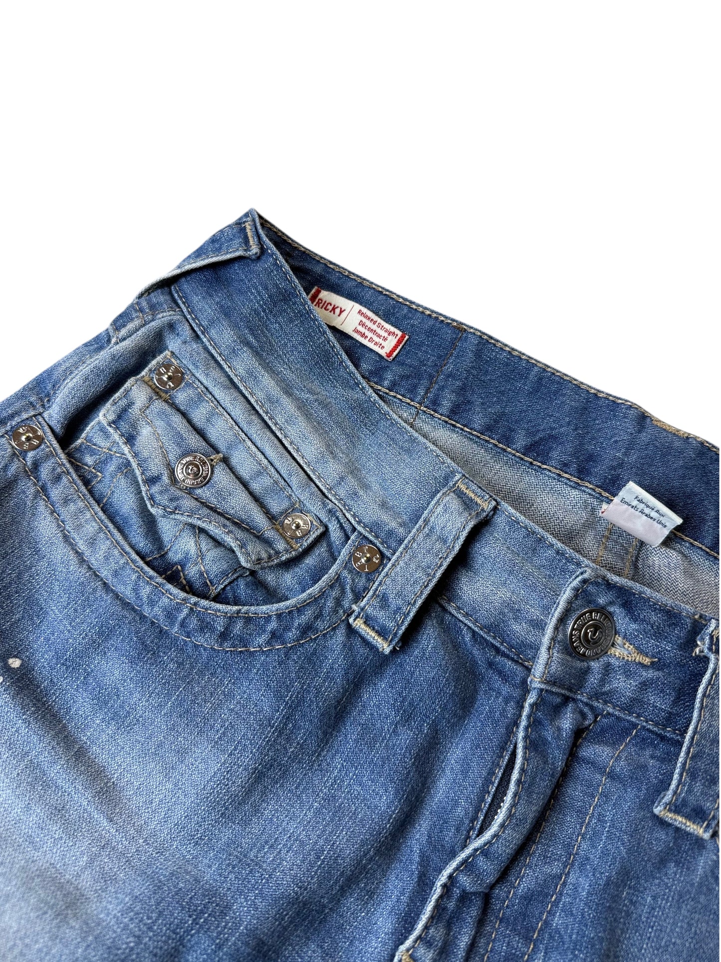 True Religion Ricky Relaxed Straight Jeans Herren Jeans (L)