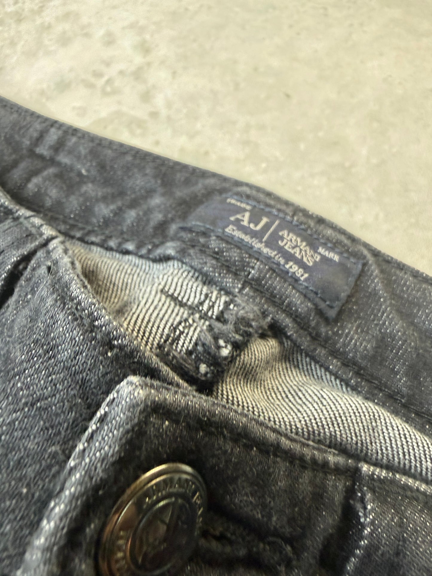 Armani Straight Fit Jeans M 30 schwarz Herren Jeans (M)