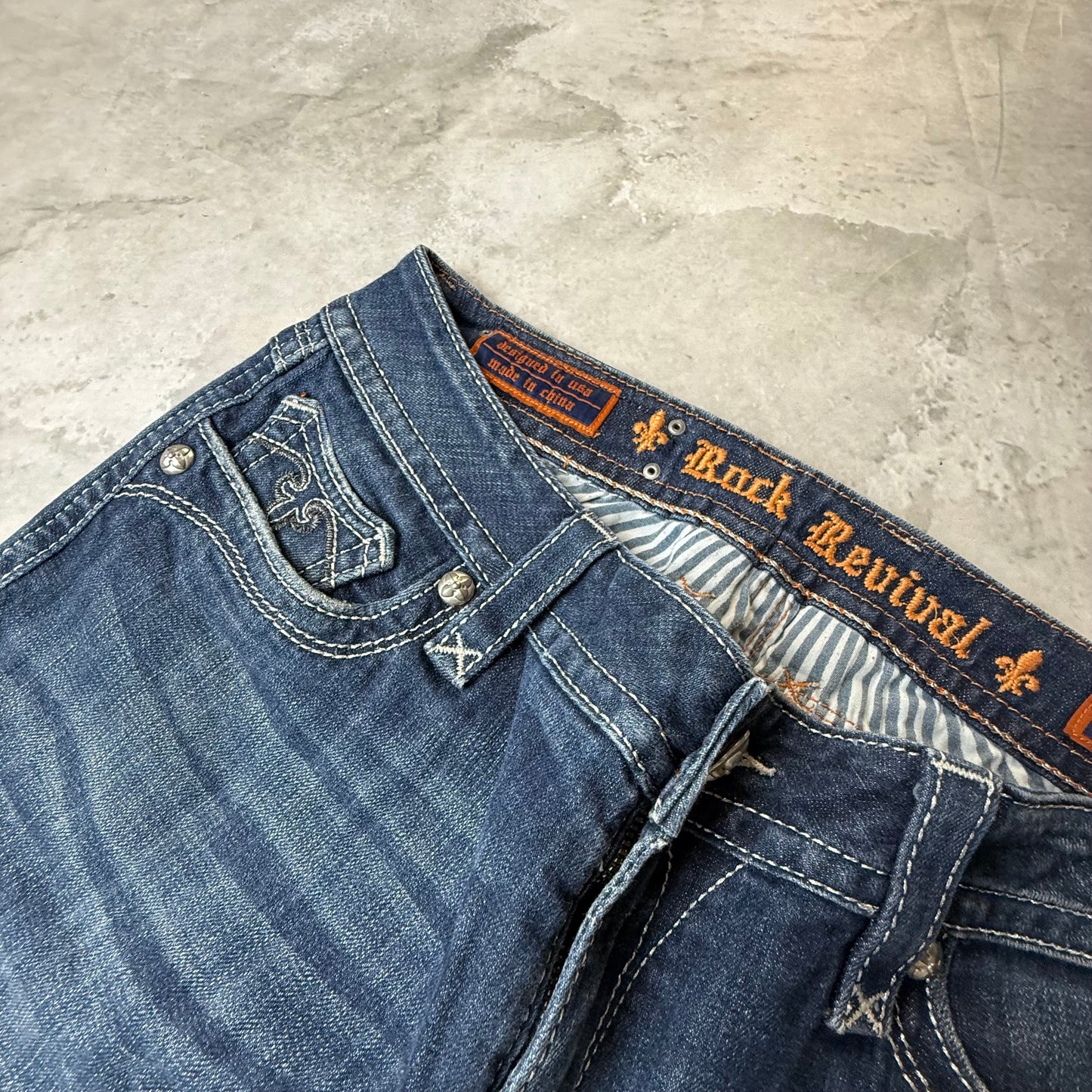 Rock Revival Flare bootcut Jeans Herren Jeans (L)