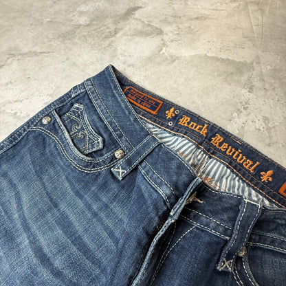 Rock Revival Flare bootcut Jeans Herren Jeans (L)