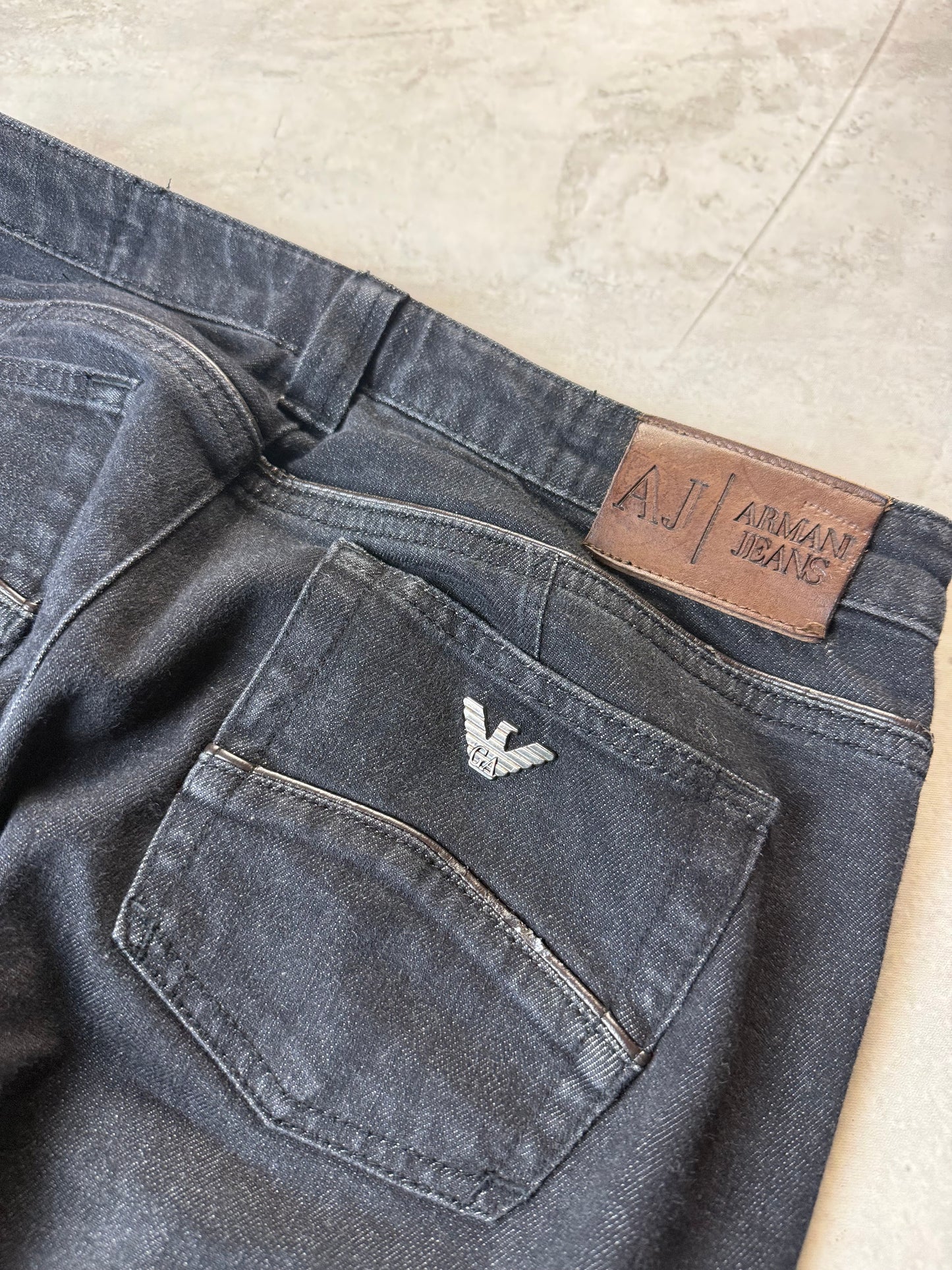 Armani Straight Fit Jeans M 30 schwarz Herren Jeans (M)