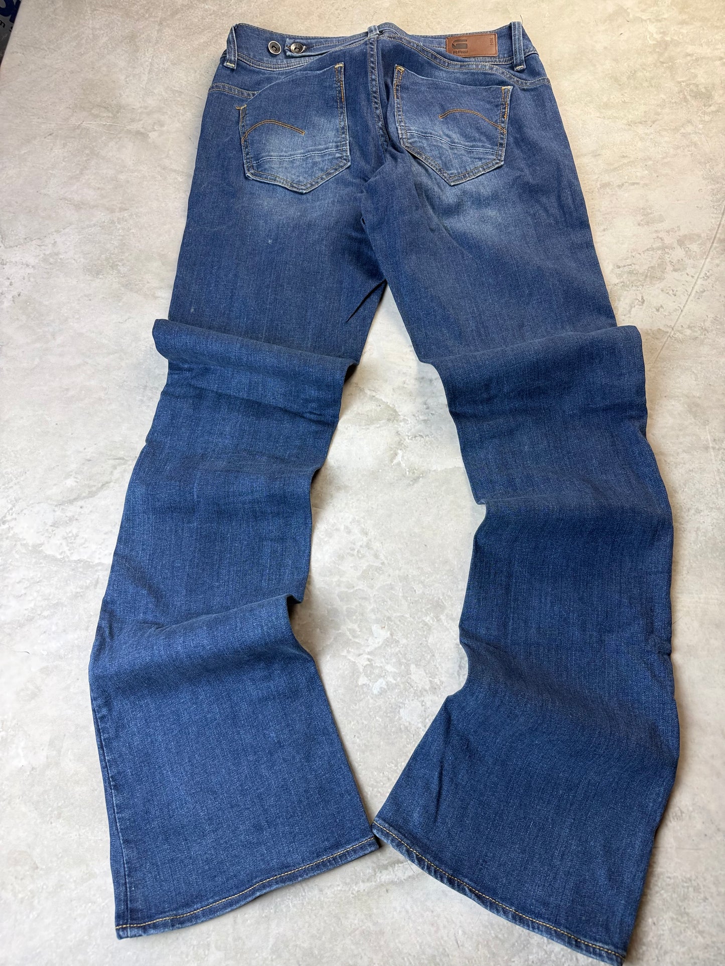 G-Star RAW Midge Bootcut Jeans Unisex S 31/34 dunkelblau Washed Herren Jeans (S)