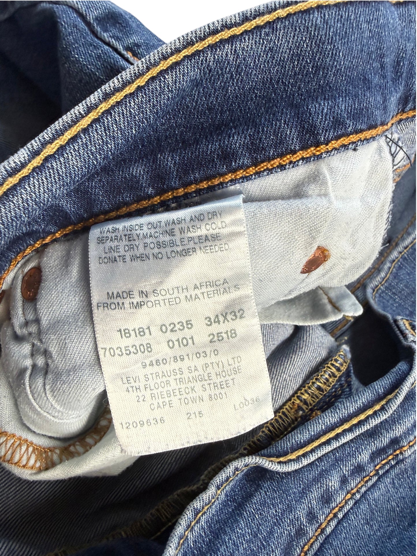 Levi's Levi’s 541 Straight Fit Jeans Dunkelblau Washed Herren Jeans (L)