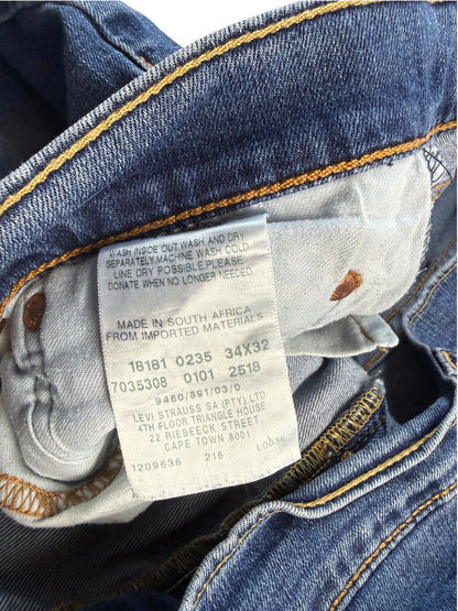 Levi's Levi’s 541 Straight Fit Jeans Dunkelblau Washed Herren Jeans (L)