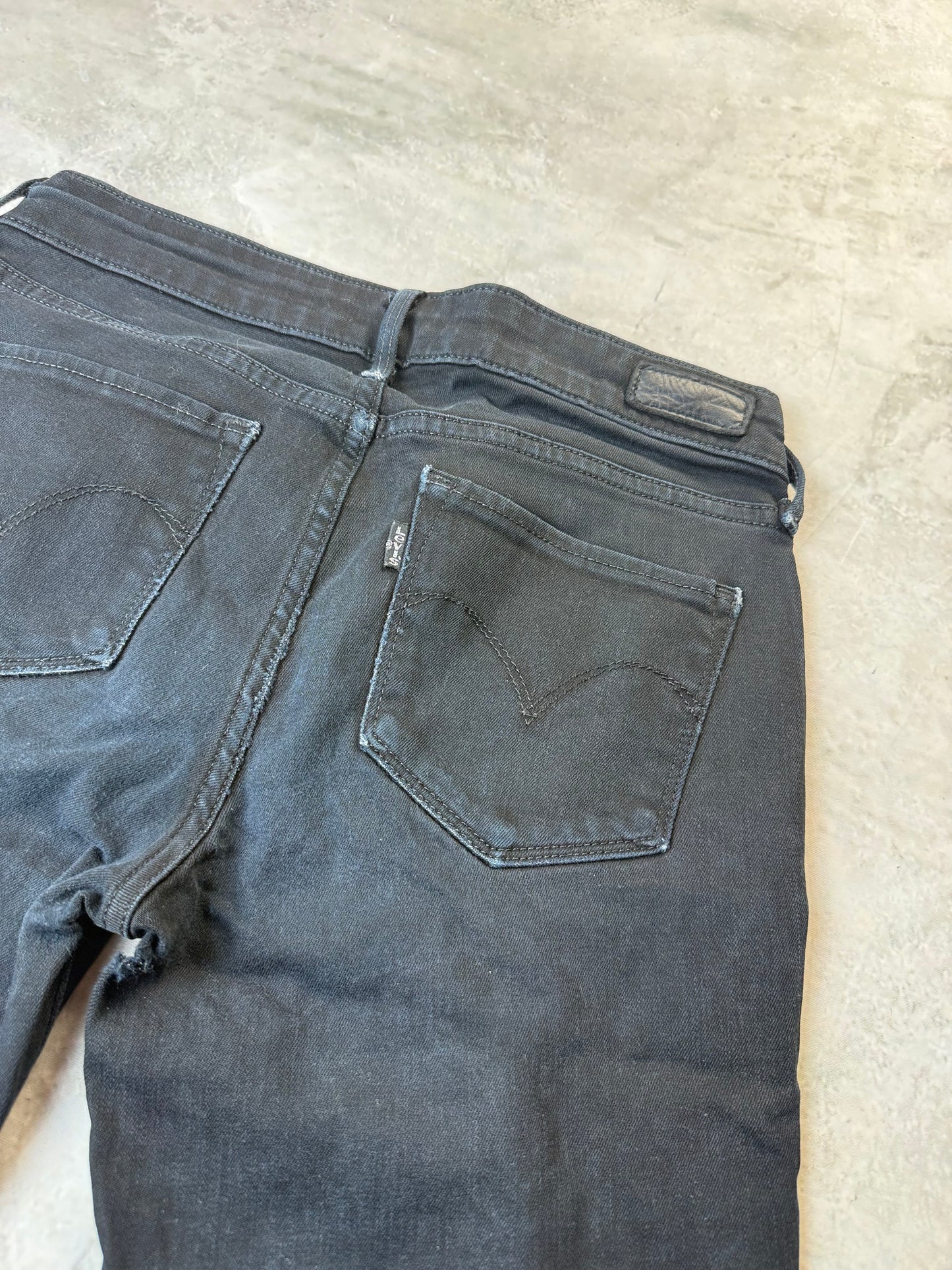 Levi's Demi Curve Modern Rise Skinny Jeans XS 26/32 schwarz Loch Damen Jeans (XS)