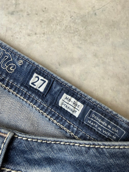 Miss Me Mid Rise Straight Damen Jeans (S)
