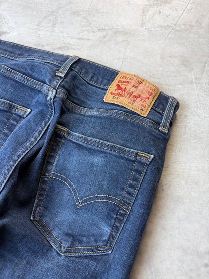 Levi's 512 Straight Fit Jeans L 32/30 dunkelblau Washed Herren Jeans (L)