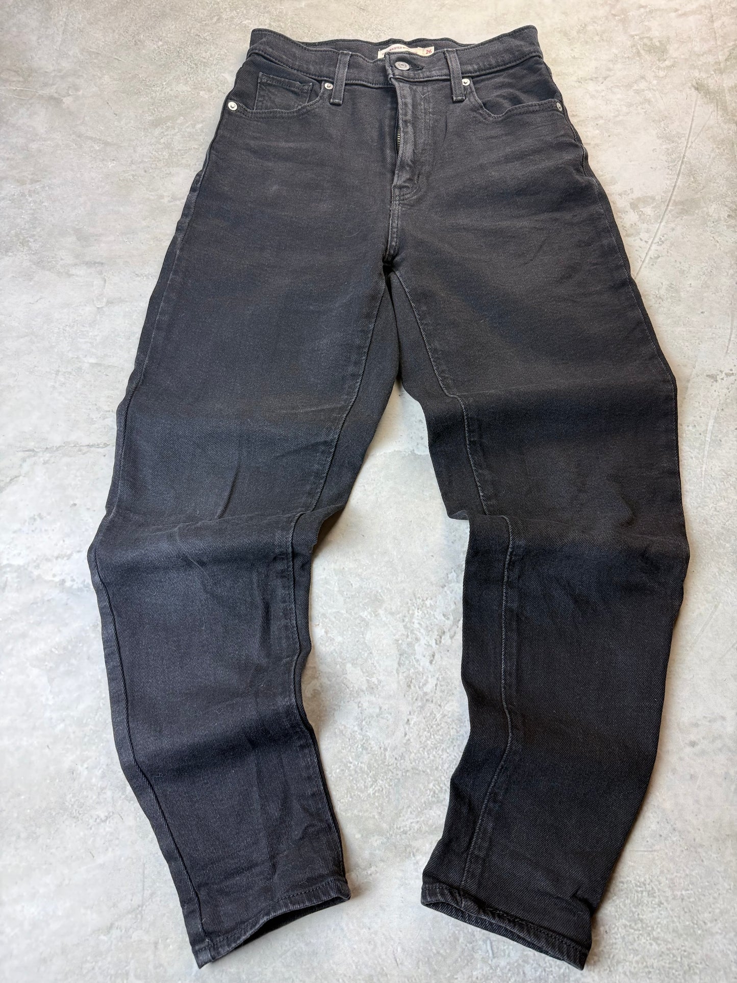 Levi's High Rise Slim Straight Jeans XS 26/29 schwarz Damen Jeans (XS)