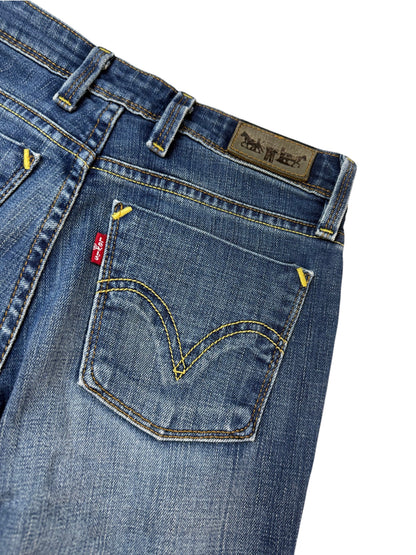 Levi's Levi’s 627 Straight Fit Jeans Dunkelblau Washed Herren Jeans (XS)