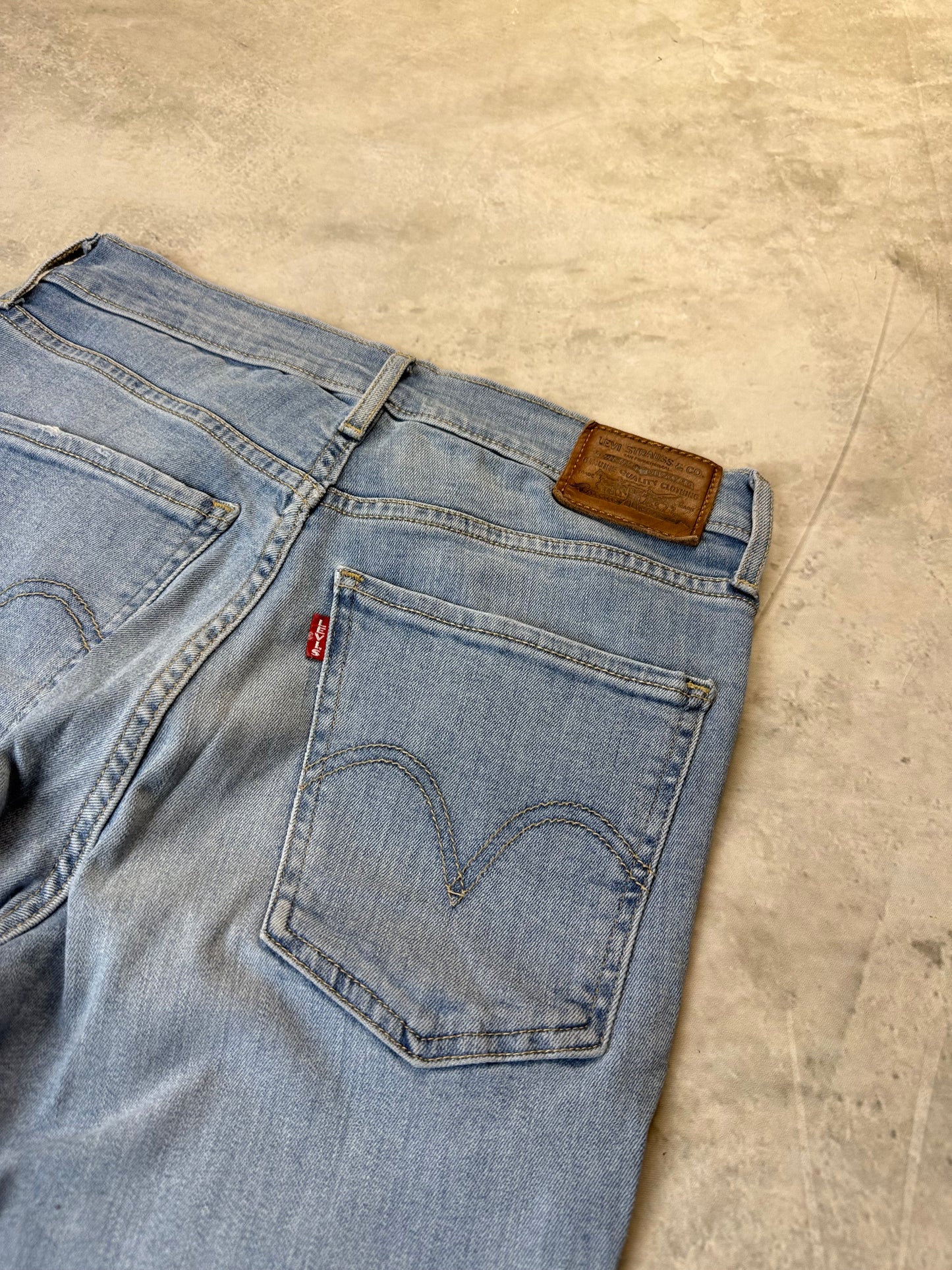 Levi's Straight Bootcut Jeans XS 27 hellblau Washed Herren Jeans (XS)