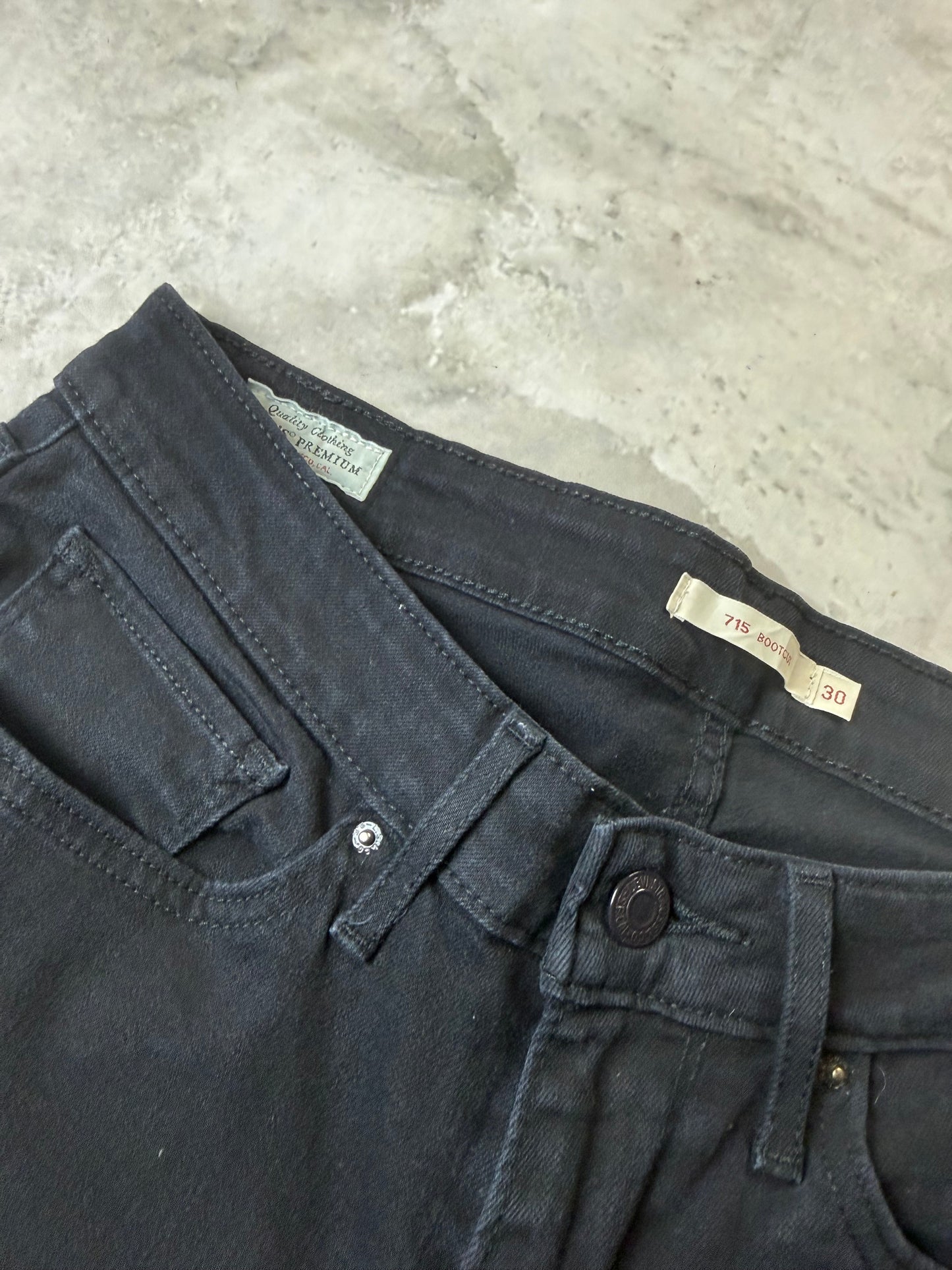 Levi's 715 Bootcut Jeans Unisex L schwarz Herren Jeans (L)