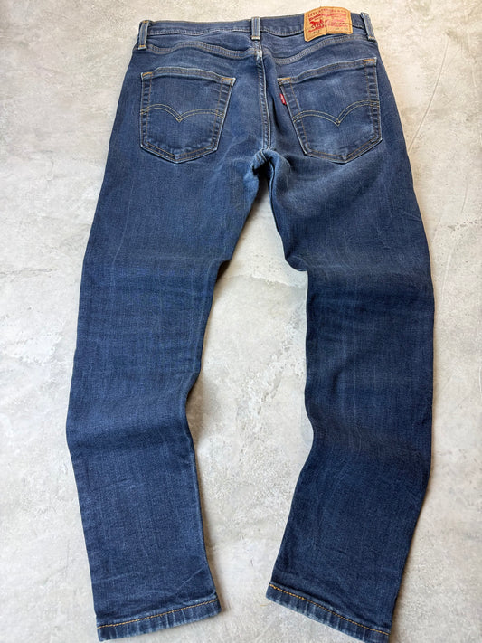 Levi's 512 Straight Fit Jeans L 32/30 dunkelblau Washed Herren Jeans (L)