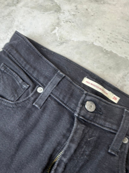 Levi's High Rise Slim Straight Jeans XS 26/29 schwarz Damen Jeans (XS)
