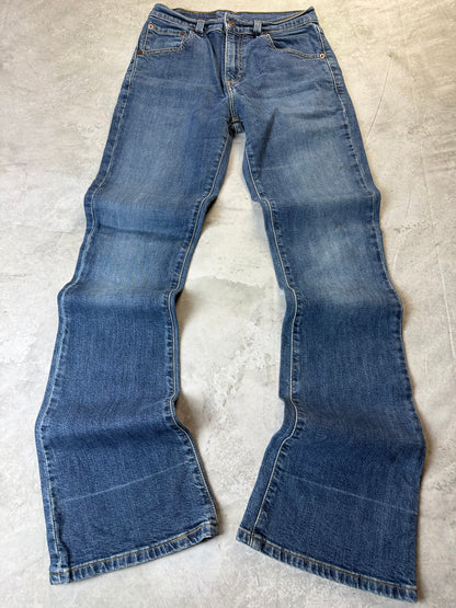 Levi's 525 Bootcut Jeans XXS 27/32 dunkelblau hellblau Washed Herren Jeans (XXS)