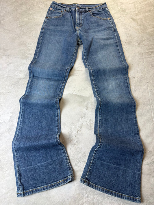 Levi's 525 Bootcut Jeans XXS 27/32 dunkelblau hellblau Washed Herren Jeans (XXS)
