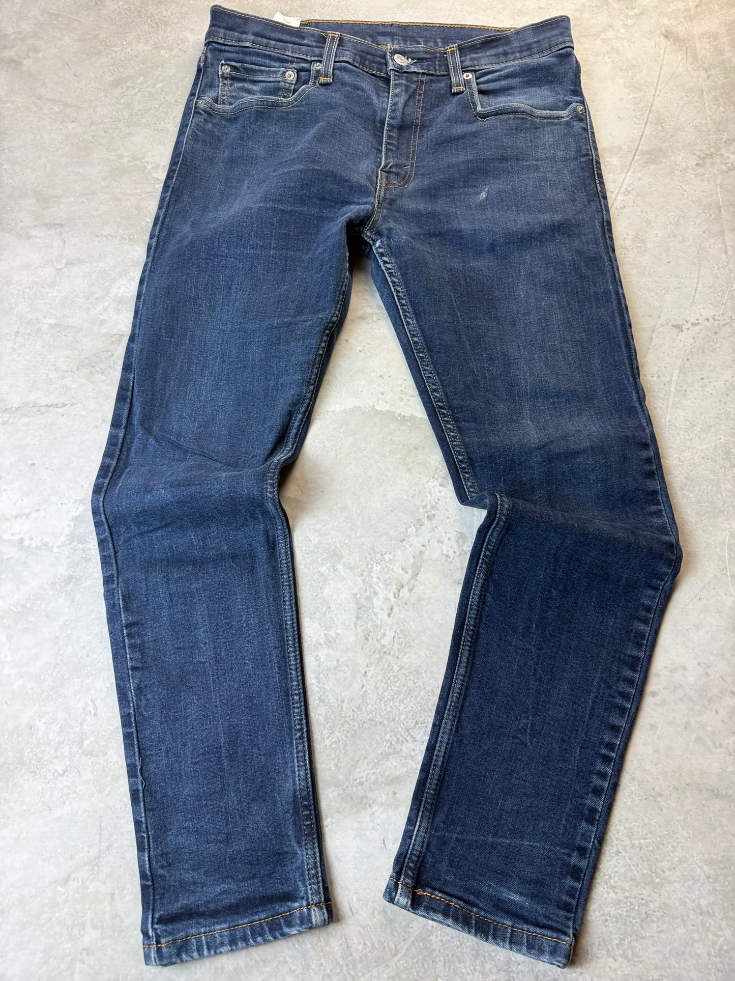 Levi's 512 Straight Fit Jeans L 32/30 dunkelblau Washed Herren Jeans (L)