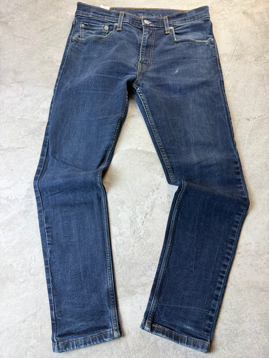 Levi's 512 Straight Fit Jeans L 32/30 dunkelblau Washed Herren Jeans (L)