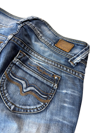 Pepe Jeans Straight Fit Low Waist Jeans Damen Jeans (XS)
