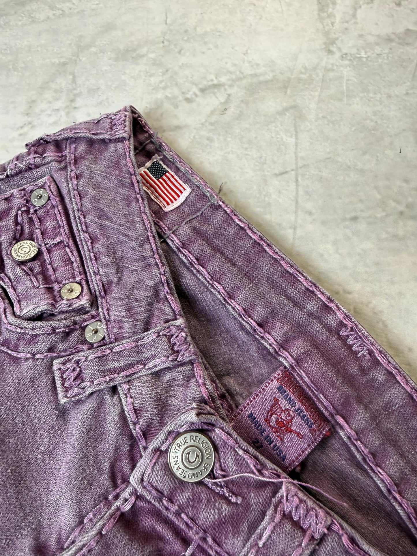 True Religion Billy Super T Low Waist Bootcut Damen Jeans (S)