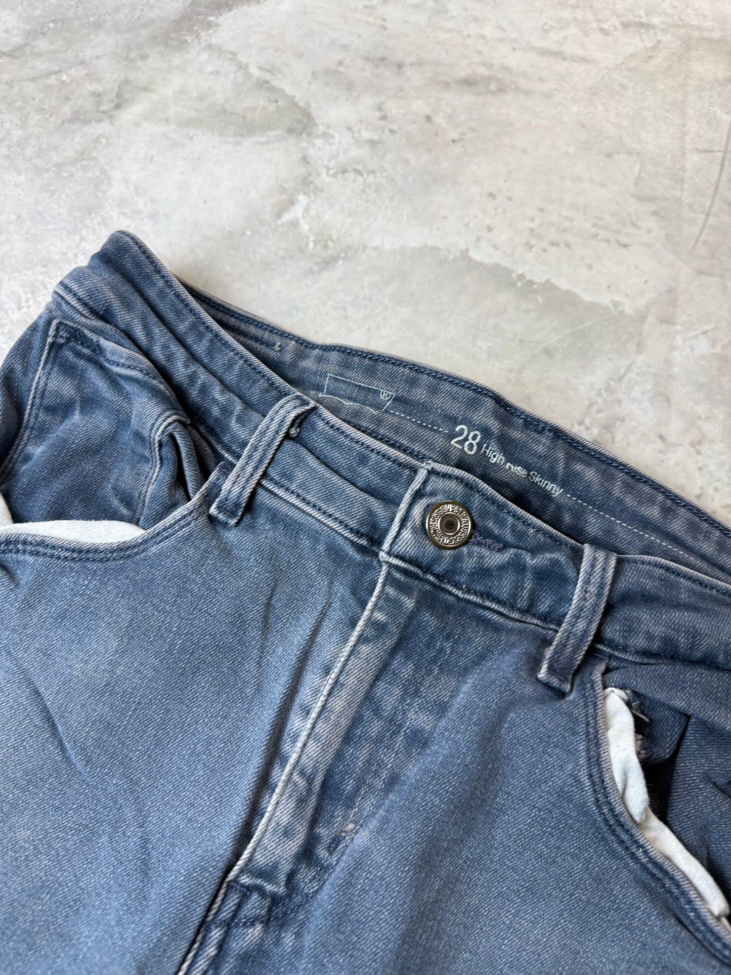 Levi's High Rise Skinny Jeans XS 28/32 dunkelblau Washed Damen Jeans (XS)