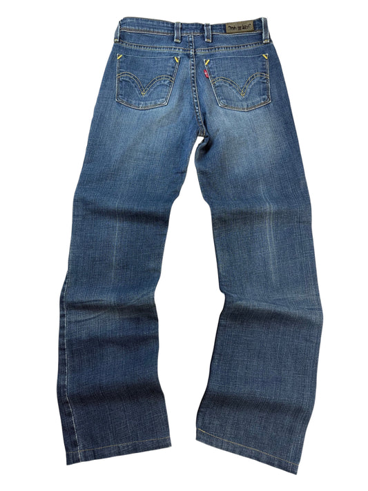 Levi's Levi’s 627 Straight Fit Jeans Dunkelblau Washed Herren Jeans (XS)