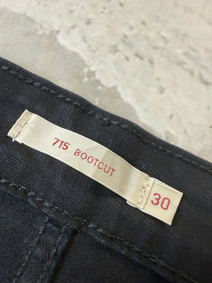 Levi's 715 Bootcut Jeans Unisex L schwarz Herren Jeans (L)